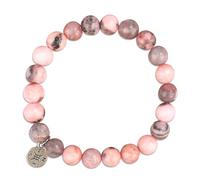 Mikovivi Retirement Bracelet, Going Away Gift for Women Men Natural Stone Bracelet with Message Card Leaving Farewell Inspirational Goodbye New Job Gift for Coworker Teacher Friends (Pink)