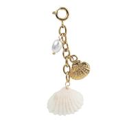 Mikovivi Seashell Keychain for Women, Elegant Beach Keyring Shell Bag Charm Summer Purse Charm Tropical Accessories for Summer Holiday Beach Party