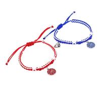 Mikovivi Spider Friendship Matching Bracelets, Adjustable Red and Blue Couple Bracelets for Best Friends Relationship Valentines Birthday Jewelry Gift for Lovers Girls Boys Daughter Son BF GF