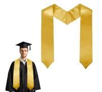 Mikovivi Sublimation Graduation Stole, Plain Sash Class of 2025 Customized Shawl Honor Scarf for Adult Grad Accessories