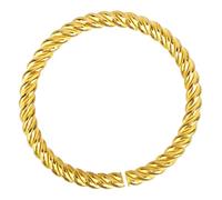 Mikovivi Tensor Bracelet, Adjustable Open Design Handmade Solid Copper Twisted Bangle Pure Copper Tensor Ring Bracelet Health Jewelry Gift Women Men (Brass Color)