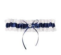 Mikovivi Wedding Garter for Bride, Elastic Lace Thigh Garter Belt with Bowknot Toss Leg Garters Belt Bridal Dress Accessories for Women Something Blue Girls Party Prom Supplies