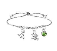 Mikovivi Witch Inspired Bracelet, Adjustable Musical Bracelet with Witch Charm Ornaments, Copper Alloy Bangle Musical Theater Fan Jewelry Gifts for Women Stage Lovers Accessories