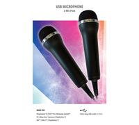Mikrofon für Karaoke Games (Lets Sing, Voice of Germany, SingStar etc.) für PlayStation (PS3, PS4, PS4 Pro), Nintendo (Switch, Wii U, Wii), XBOX One (OneX, OneS) + PC- 2er Set universal USB Mikrofon