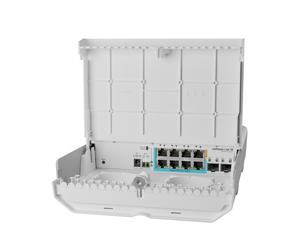 MIKROTIK outdoor reverse PoE switch, netPower Lite 7R (CSS610-1Gi-7R-2S+OUT)