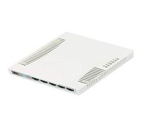 MikroTik RB260GS Gigabit Ethernet Switch, 5 Ports, PoE, Plastic Case, White, Compatible with Desktop, Laptop, Printer, Server, Gaming Console, Tablet
