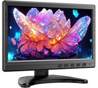 Miktver 10.1 inch Monitor, 1024x600 LCD IPS Monitor 10 inch Security CCTV Display with HDMI, VGA, BNC, RCA Interfaces for Home, Office, Warehouse Surveillance