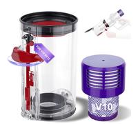 mikuankuan Upgraded Large Dust Bin Replacement for Dyson Cyclone V10 Animal,V10 Total Clean,V10 Absolute,V10 Animal,SV12 Vacuum Canister Bin for Part No.969509-01 with 1 HEPA Filter