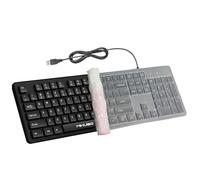 MIKUSO Wired Computers Keyboard with Cover Comfortable Hand Feel,Laser Engraved Characters,12 Multimedia Keys USB Interface Suitable for Laptop PC,Full Size 104 Keyboards, Plug and Play, Office