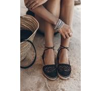 Mikuta The Black Laced Espadrilles Black size 37 | Sandals Outlet | Women | Black 37