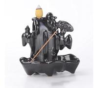 MIKVAR Backflow Incense Cones Burner Waterfall, Ceramic Incense Holders for Home Aromatherapy, Relieve Stress & Creating a Relaxing Ambiance (#2)