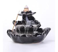 MIKVAR Backflow Incense Cones Burner Waterfall, Ceramic Incense Holders for Home Aromatherapy, Relieve Stress & Creating a Relaxing Ambiance (#1)