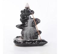 MIKVAR Backflow Incense Cones Burner Waterfall, Ceramic Incense Holders for Home Aromatherapy, Relieve Stress & Creating a Relaxing Ambiance (#8)
