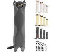 Mikytoper Cute Cat Plush Pillow - Long Cat Plush Stuffed Animals Plushie Pillow Soft Cat Pillow Plush for Kids Adult Kawaii Gift for Birthday Christmas Children's Day(grey, 110cm)