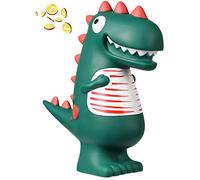 Mikytoper Dinosaur Piggy Bank for Kids,Large Dino Money Box for Boys and Girls as Birthday Enrollment Baptism Birth Gifts (Green Cute Dinosaur)