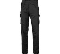 Mil-Com MOD Police Pattern Tactical Trousers for Men, 100% Ripstop Combat Cargo Pants with Adjustable Waist, 6 Pockets, Water-Repellent, Durable Workwear for Security & Outdoor Use - 34" Black