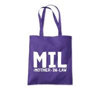 MIL Mother in Law Funny Tote Shopping Bag 10 Litres Capacity 42 x 38cm