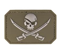 Mil-Tec 3D Pirate Skull Patch Olive