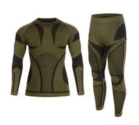 Mil-Tec 4-Way Stretch Performance Thermal Underwear - Olive