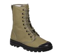 Mil-Tec 9 Hole Canvas French Commando Boots Olive, Green, 7 UK