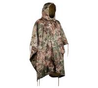 Mil-Tec Adult Ripstop Wet Weather Lightweight Waterproof Multi-Use Rain Poncho with Hood - Use as Bivouac Sack, Shelter Tent