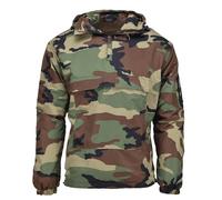 MILITARY COMBAT MENS ANORAK HOODED WINDPROOF JACKET with FLEECE US WOODLAND CAMO