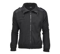 MIL-TEC army style fleece pullover cold weather jacket sportswear sweater black