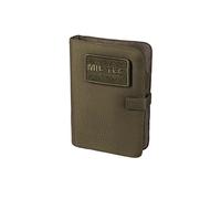 Mil-Tec Tactical Small Notebook - Padded, 2 Pencil Pouches & Mil-Tec Patch - Olive