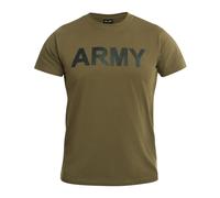 Mil-Tec T-Shirt Army Print Mens Airsoft Excersise Military Patrol Tactical Olive