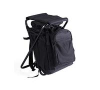Mil-Tec Backpack and Chair Hiking Pack Outdoor Bag Travel Camping Festival Black