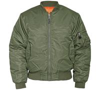 Mil-Tec Basic MA1 Flight Jacket Mens Military Army Air-Froce Olive Drab