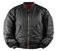 Mil-Tec Basic MA1 Flight Jacket Mens Military Army Flight Bomber Air Black