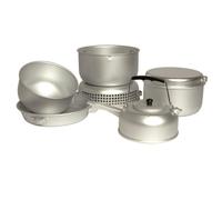 Mil-Tec Camping Cook Pot Set 9-Pc With Stove Burner Fishing Hiking