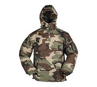 MILITARY COMBAT MENS ANORAK HOODED WINDPROOF JACKET with FLEECE US WOODLAND CAMO