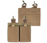 Mil-Tec Double Magazine Pouch With Hook-And-Loop Dark Coyote