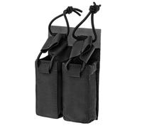 Mil-Tec Double Magazine Pouch with Hook & Loop Backside - Black