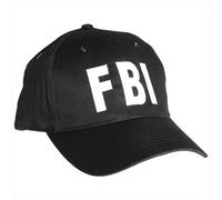 Mil-Tec Fbi Baseball Cap With Plastic Band Black