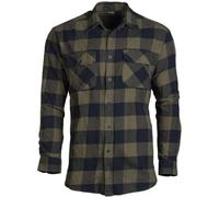 Mil-Tec Flannel Shirt Light Longsleeve - Black/Olive