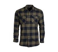 Mil-Tec Flannel Shirt Light Longsleeve - Black/Olive