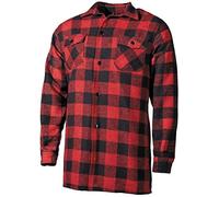 Mil-Tec Flannel Shirt Longsleeve - Black/Red