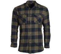 Mil-Tec Flannel Shirt Light Longsleeve - Black/Olive