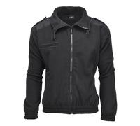 Mil Tec Fleece Jacket Mens Warm Cold Weather Thermal Reinforced Pullover Black