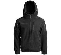 Mil-Tec GEN.II Cold Weather Fleece Jacket Mens Hooded Sweater Top Black