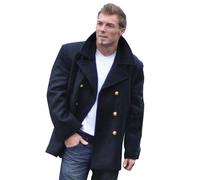 Mil-Tec GERMAN ARMY STYLE CLASSIC BW MARINE COLANI PEA COAT MENS PEACOAT NAVY BLUE, SIZE M