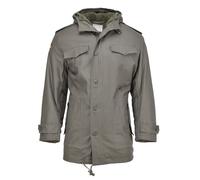 MIL-TEC German military style parka faux fur liner hooded storm flap olive NEW