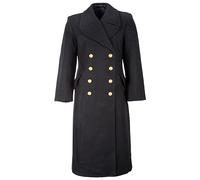 Mil-Tec German Navy Wool Overcoat Mens Formal Gala Winter Buttoned Black
