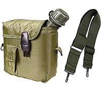 Mil-Tec US Field Bottle 2QT with Case U.Strap Olive