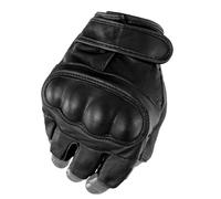 Mil-Tec Men's Fingerless Leather Gloves Black size XL