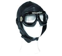 Mil-Tec Men's aviator leather hat, Men, 12425002-902, Black, S