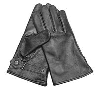 Mil-Tec Mens Bundeswehr Leather Gloves Lined Medium Black